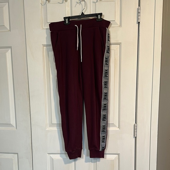 Pink Size Medium Maroon Joggers - Picture 1 of 4